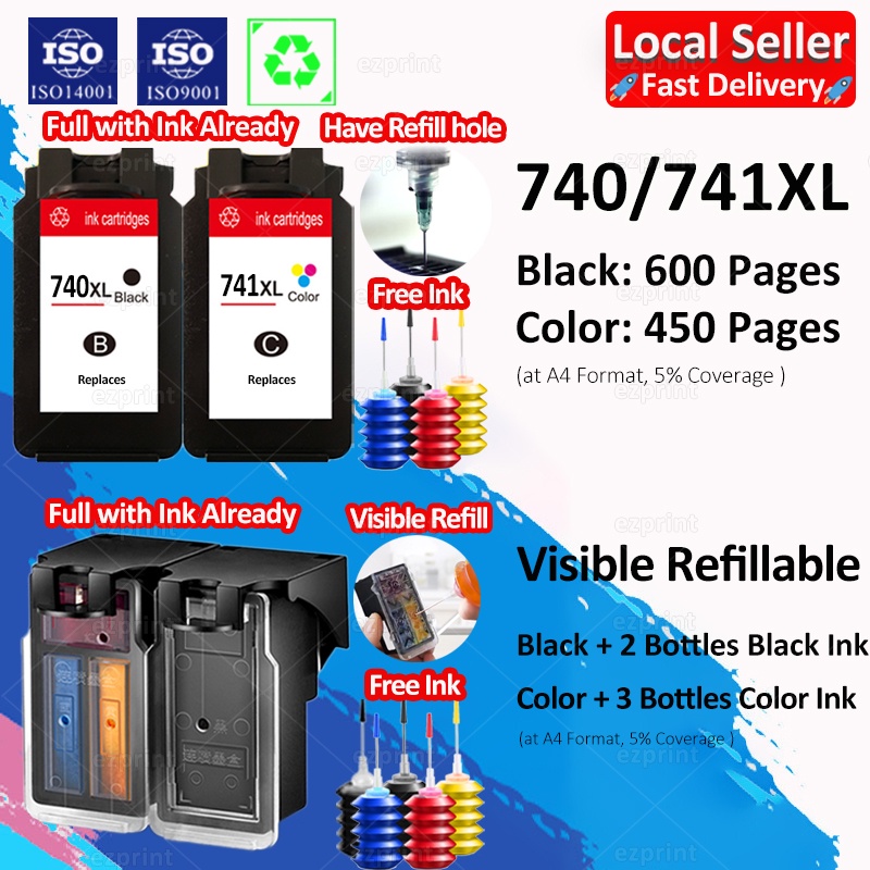 Compatible Canon 740XL 741XL Canon 740 741 Canon 740 Ink for MG2170 ...