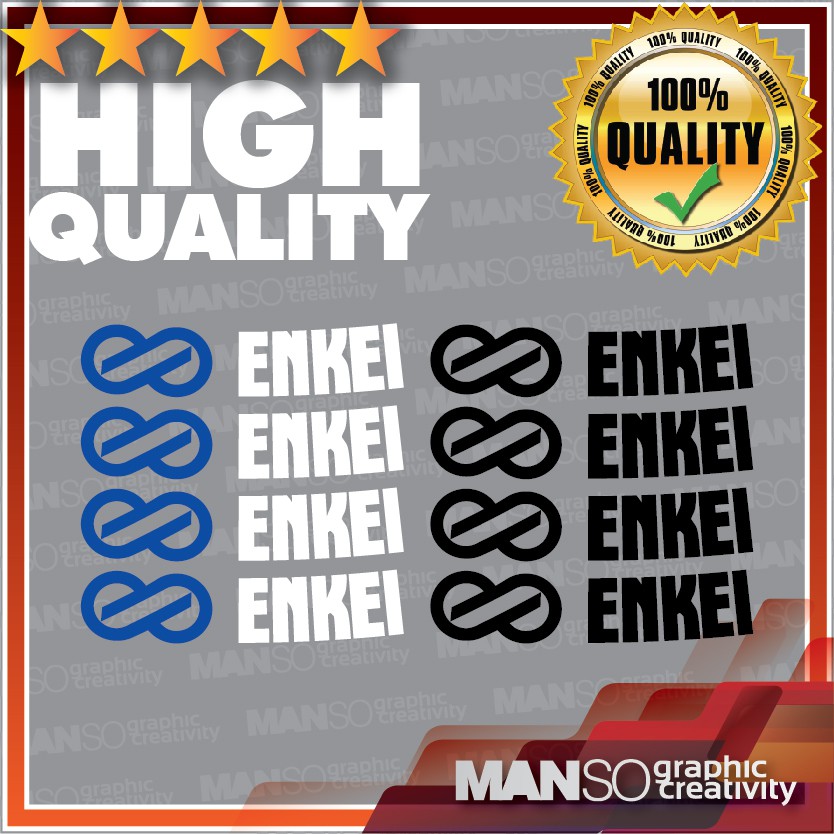 ENKEI Sticker One Set 4pcs Rim Sticker ENKEI Wheel Sticker [Premium