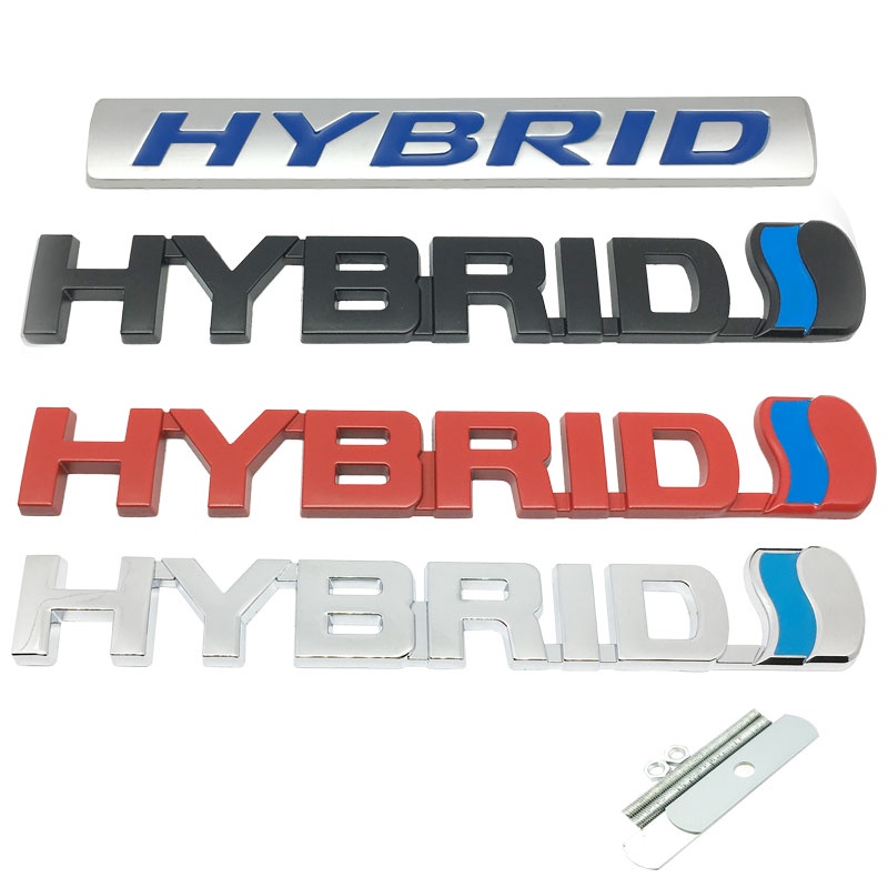 3D Metal Car Sticker Auto HYBRID Logo Emblem Refitting Badge Front Hood ...