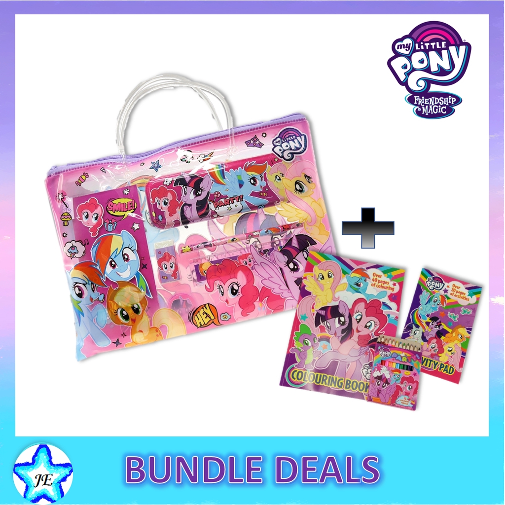 My Little Pony Stationery Set with Transparent Bag + My Little Pony ...