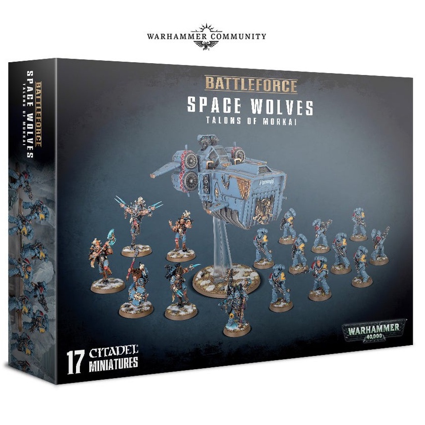WARHAMMER 40K BATTLEFORCE SPACE WOLVES: IRONCLAW STRIKE FORCE | Shopee ...