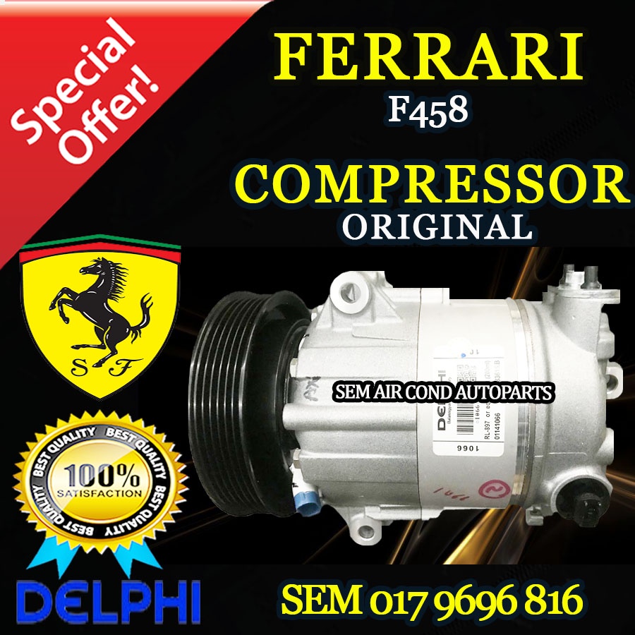 FERRARI F458 6PK ORIGINAL DELPHI COMPRESSOR/ KOMPRESOR (CAR AIRCOND ...