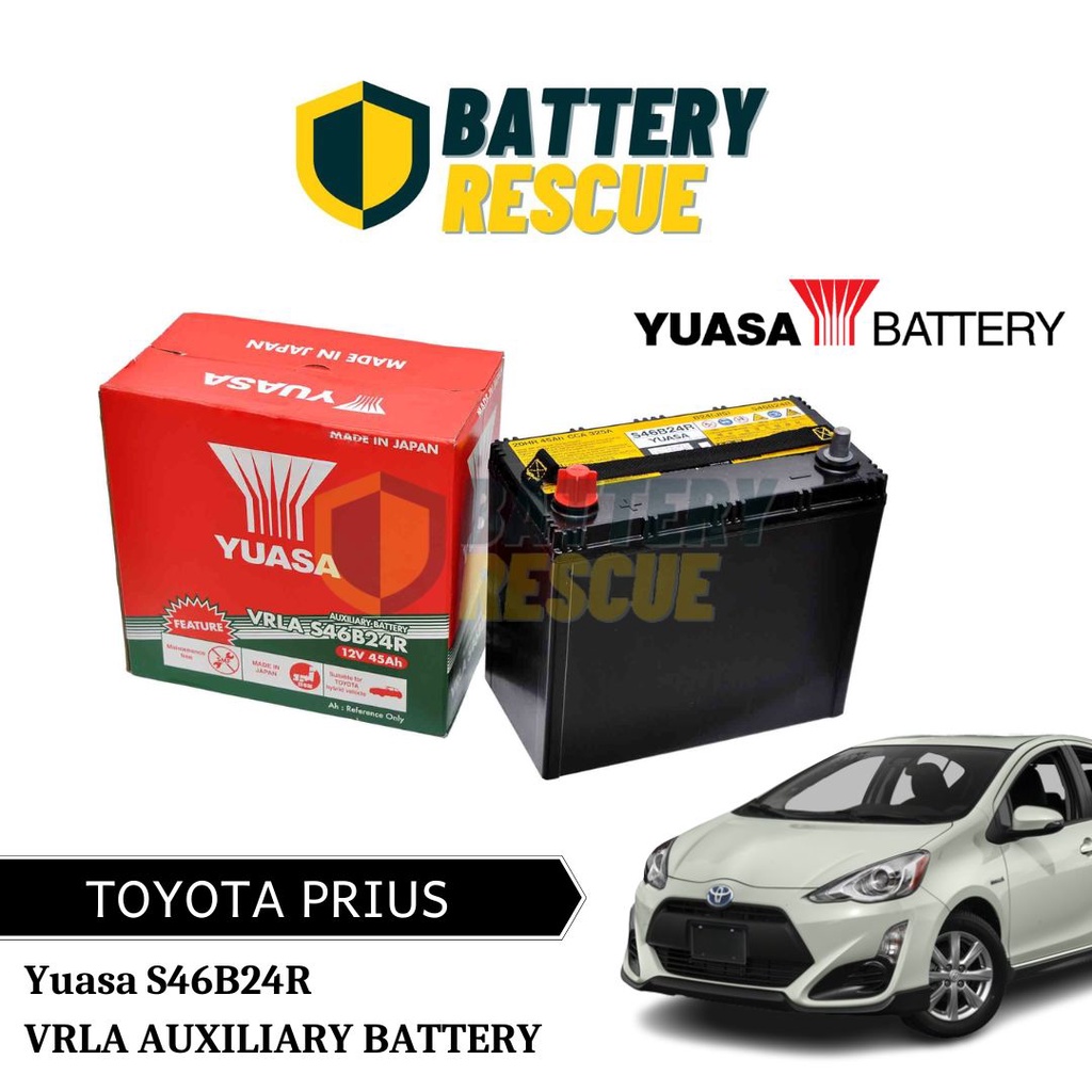 [Installation Available] Yuasa VRLA S46B24R Auxiliary Battery - Hybrid ...