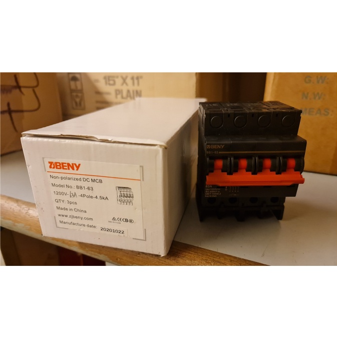 BENY DC MINI CIRCUIT BREAKER 1200V 32A Or 63A BB1-63 IEC&AS 4P High ...