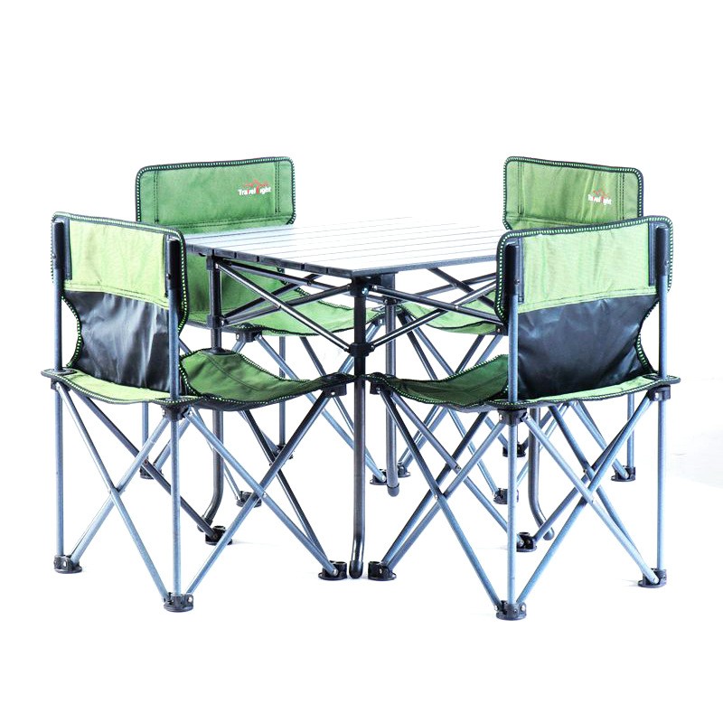 Outdoor Folding Tables and Chairs Set Camping Table Picnic Table and Chair Combination Leisure