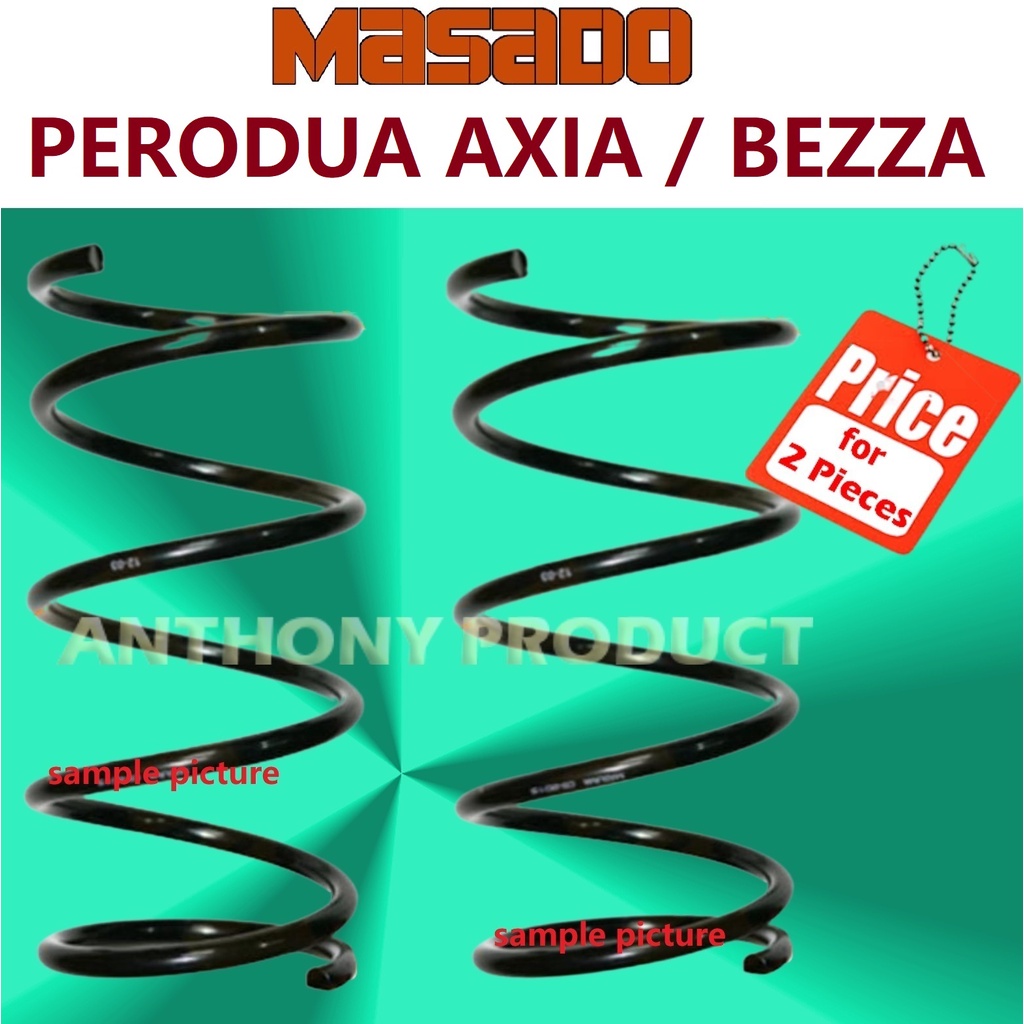 Perodua Axia Bezza Front Rear Coil Spring Pieces Coiled Springs Masado Shopee Malaysia