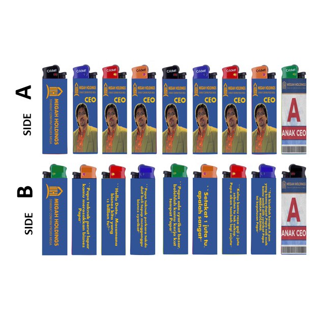 MEGAH HOLDINGS BAPAK CEO SPECIAL 9 PCS LIMITED EDITION CUSTOM LIGHTER