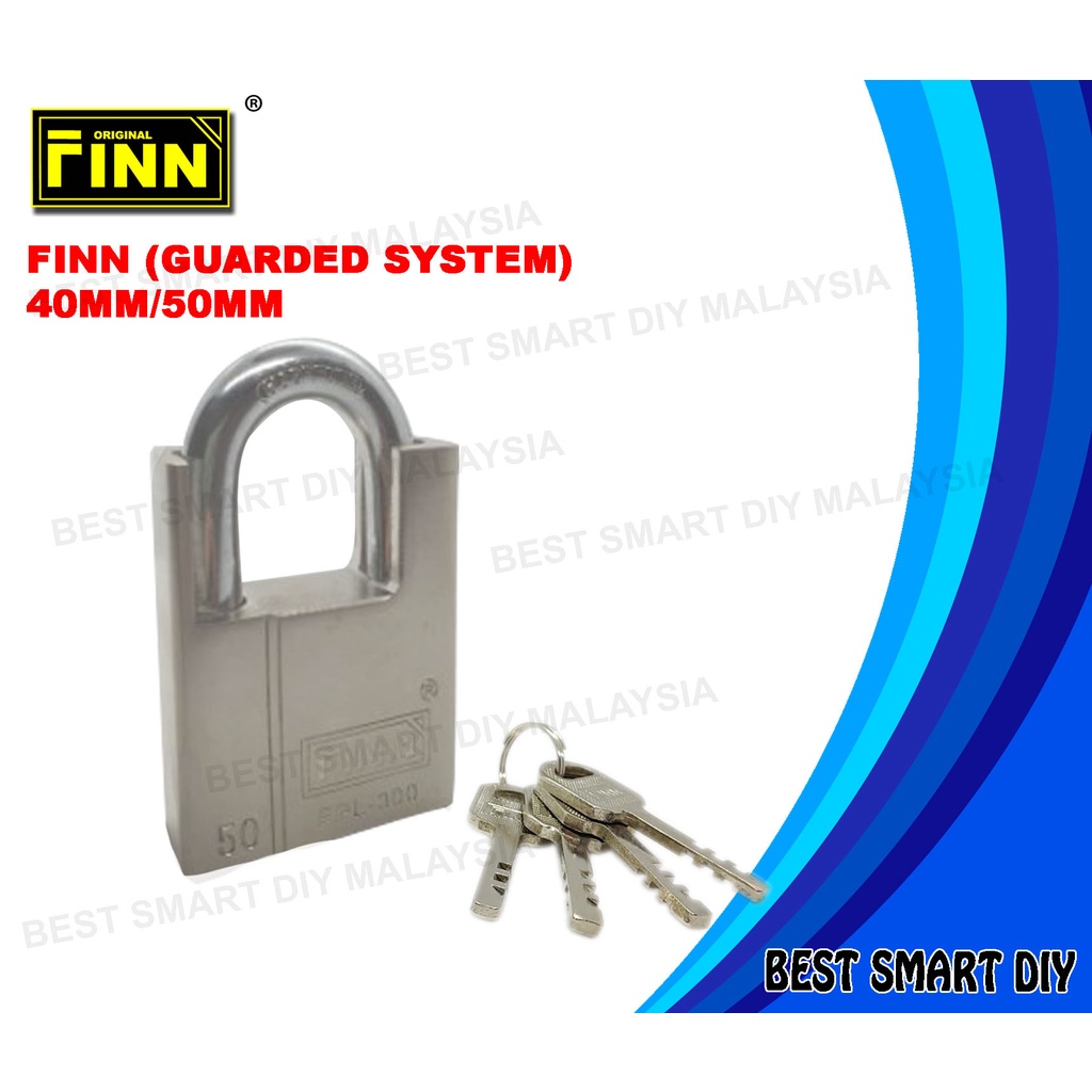 FPL300 FINN Guarded System 40MM/50MM Hardened Steel Brass Padlock ...