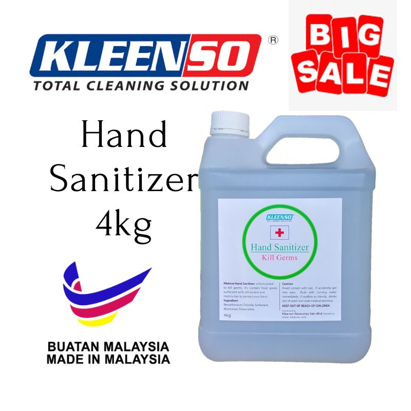 Kleenso Hand Sanitiser Pencuci tangan tanpa air 20% alcohol contain ...