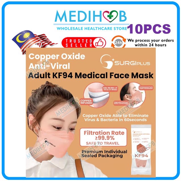 Surgiplus Medical Grade Copper Oxide Individual Seal Packaging KF94