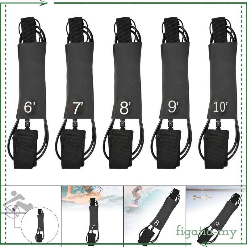FigatiaMY] Leg Rope Paddleboard Tether Ankle Cuff Surf Leash Elastic Cord 7mm Thick Surfboard Leash For Longboard Board Kids Adults I.238370703