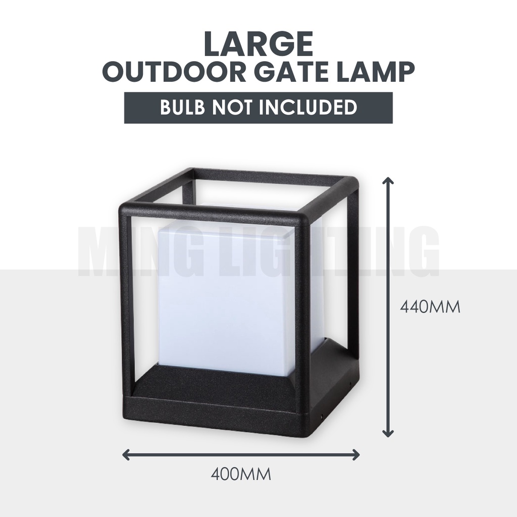 Outdoor Gate Lamp Casing Modern Light E27 Bulb Holder Waterproof ...