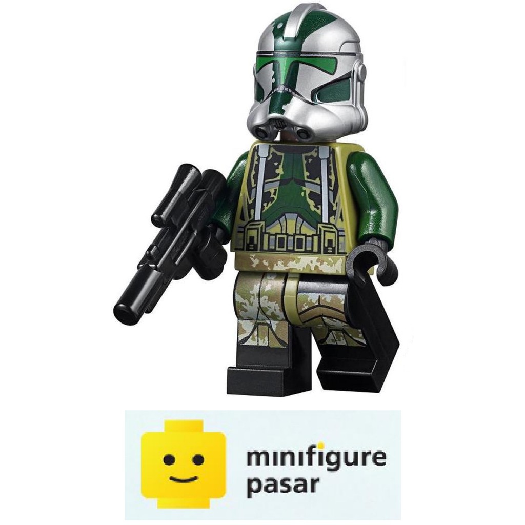 sw1003 Lego Star Wars 75234 Clone Commander Gree Minifigure w Blaster New Shopee Malaysia