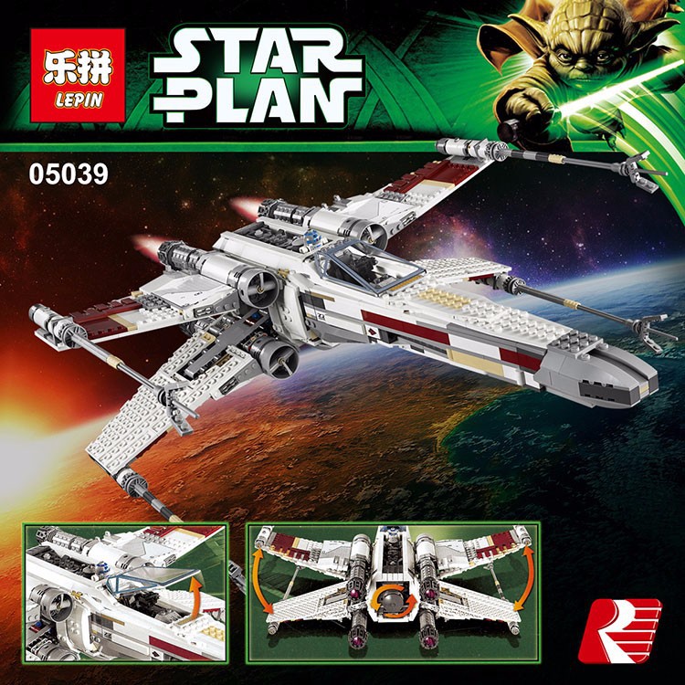 LEPIN Star Plan Red Five X wing Starfighter UCS 05039 Shopee Malaysia