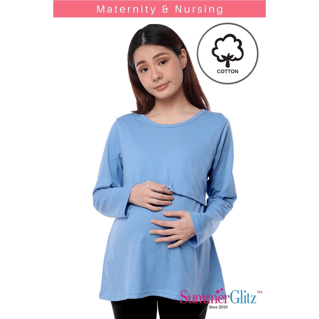 Connexion Airflow Gold Button Blouse Ibu Hamil main image 0