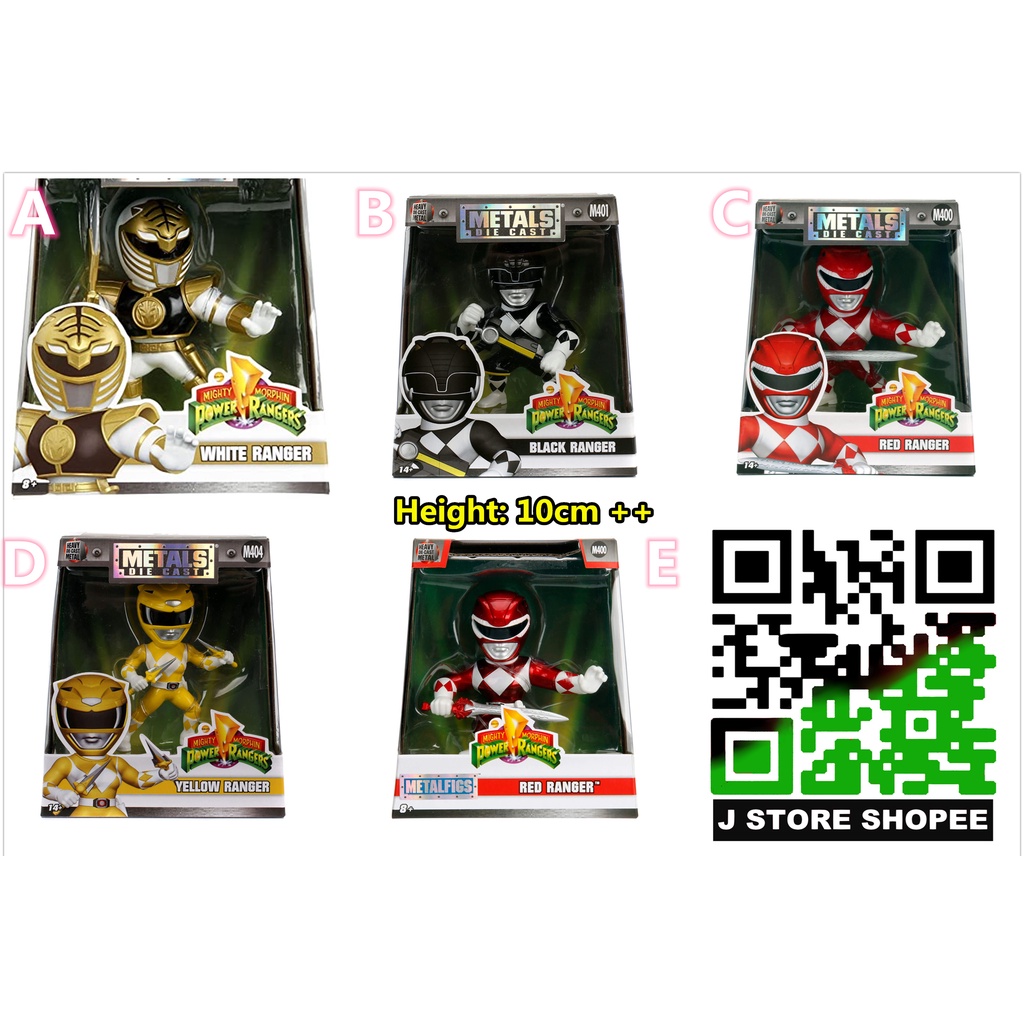 Metal Die cast Mighty Morphin Power Rangers figure ( J Store ) | Shopee ...