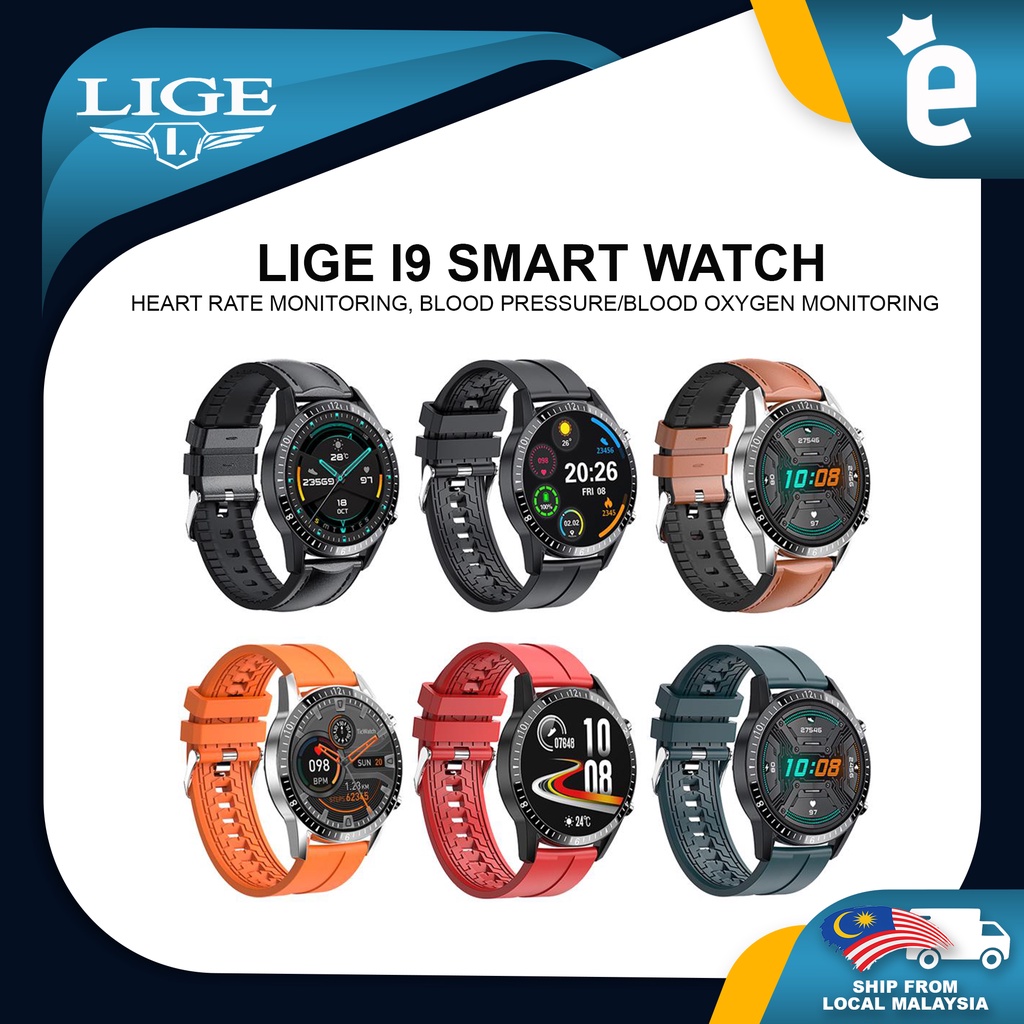 LIGE i9 Smart Watch Phone Full Touch Screen Sport Fitness Watch IP67