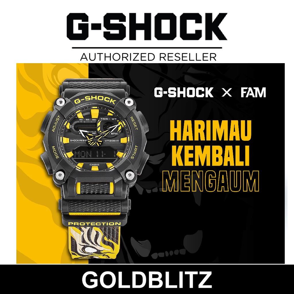 Casio G Shock X FAM Limited Edition GA 900FAM 1A9 GA900FAM 1A9 GA 900FAM GA900FAM Harimau Malaya GA900 GA 900