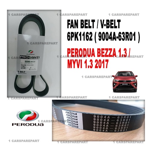 ORIGINAL PERODUA BEZZA 1.3/MYVI 1.3 2017 PRO GANTI GENIUNE FAN BELT/V ...