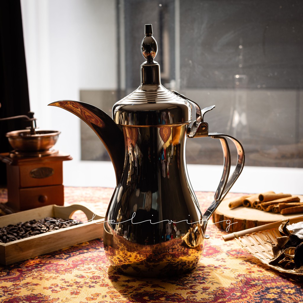 DALLAH COFFEE POT ARABIC TRADITIONAL STYLE QAHWA STAINLESS STEEL ...