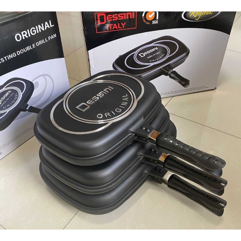 Dessini Non-stick Double-sided Pressure Grill Pan-36cm + Free Gift