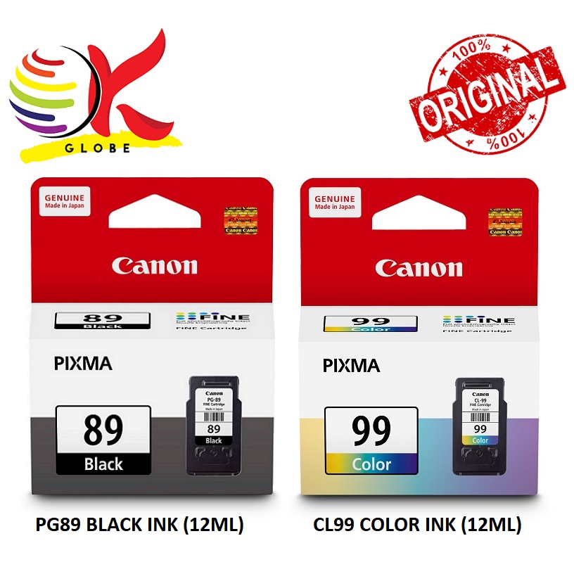 [ORIGINAL] CANON PG89 PG-89 (21ML, BLACK), CL99 CL-99 (12ML, COLOUR ...