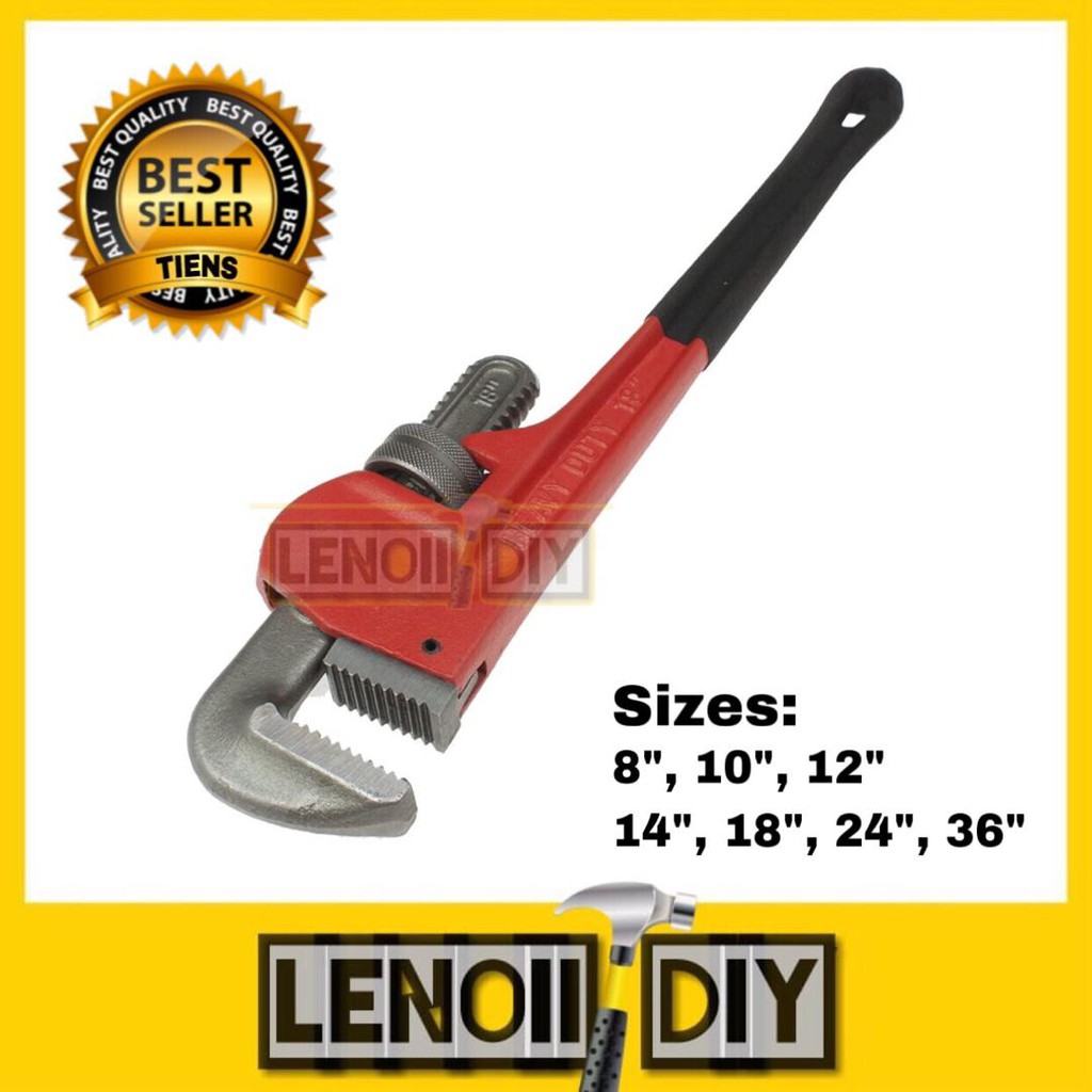 Heavy-Duty Straight Pipe Wrench Set – 5 Sizes (8" To 18") Adjustable Plumbing Pliers For Pros & DIYers