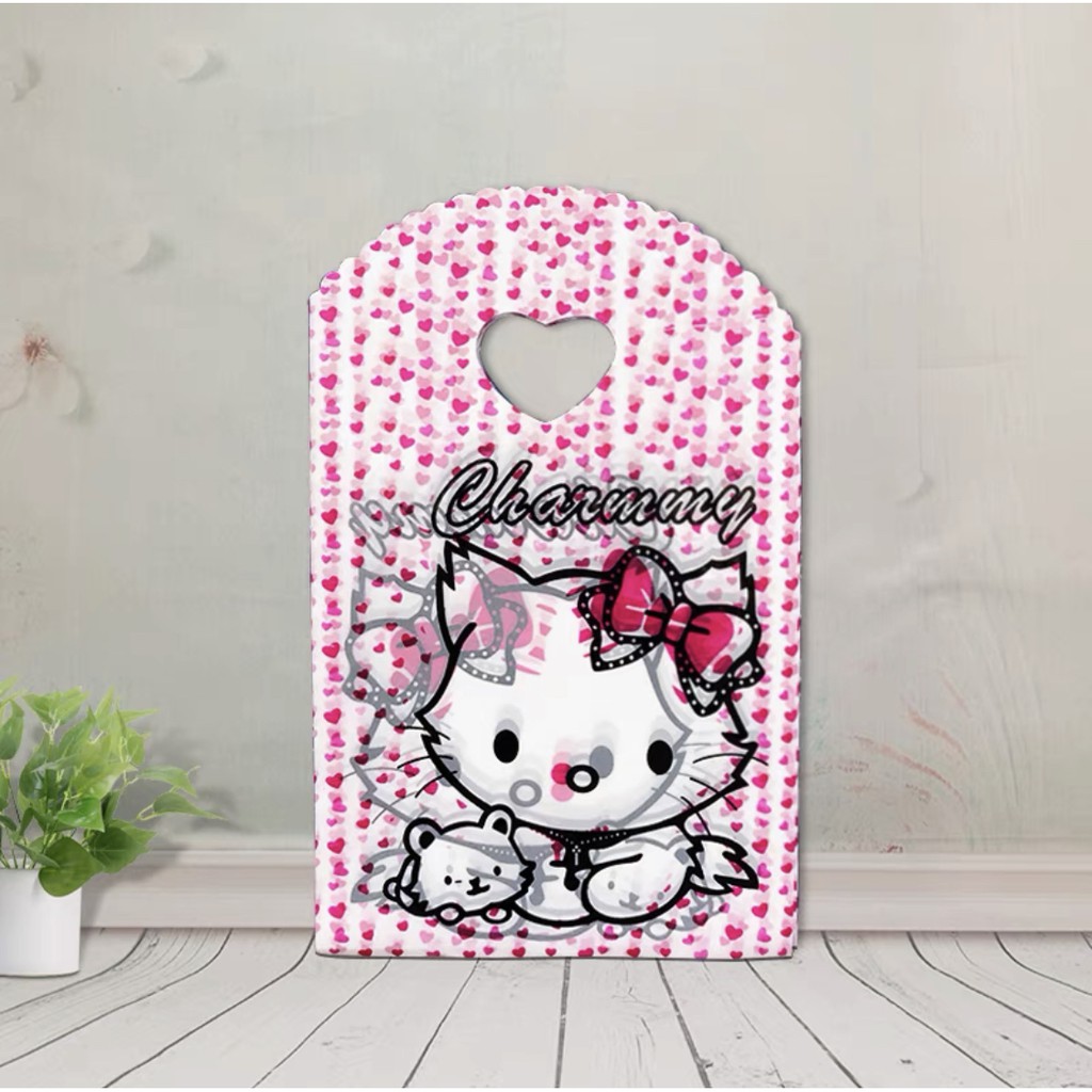 💯[PALING MURAH] 50pcs Plastik Beg Handle Comel / Plastik