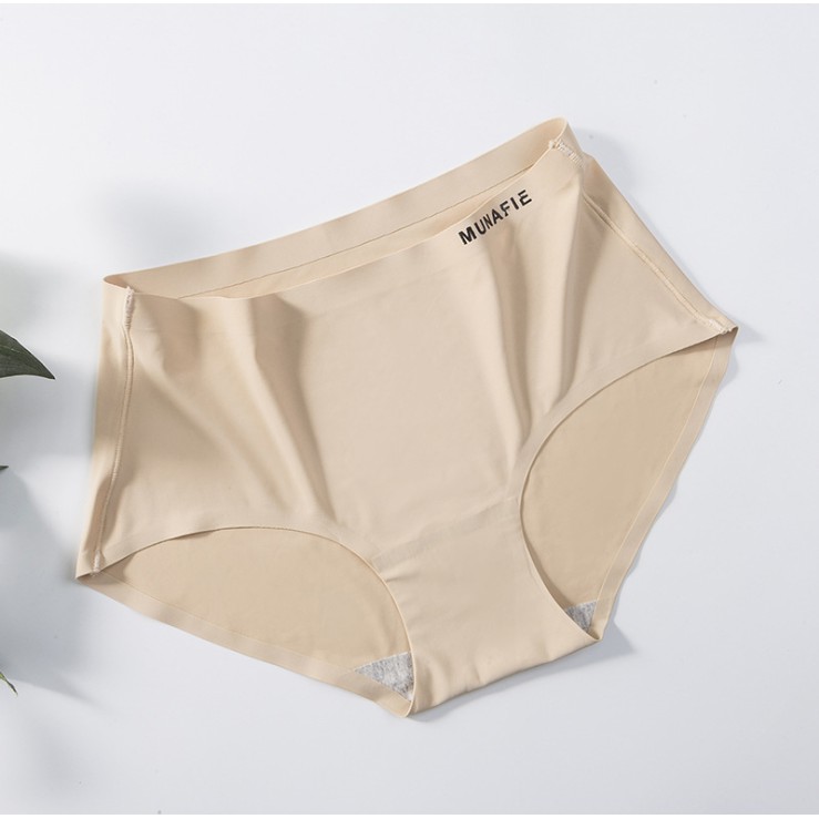 Raya 2022 MUNAFIE Ice Silk Seamless Underwear Middle Waist Panties ...