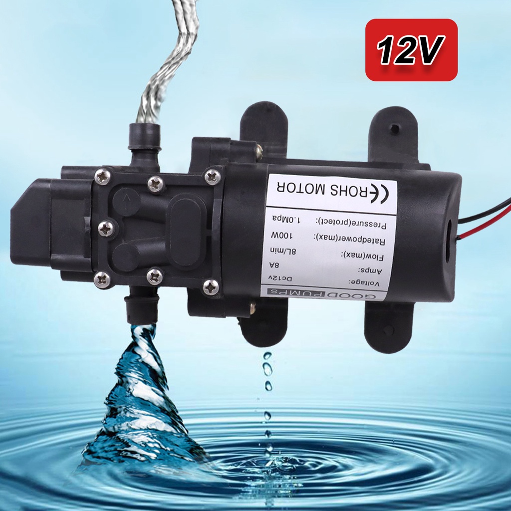 Pompe à Membrane Auto-amorçante 12V 130PSI 6L/min - Pour Eau Chaude/froide, Usage Jardin, Camping-car - 8