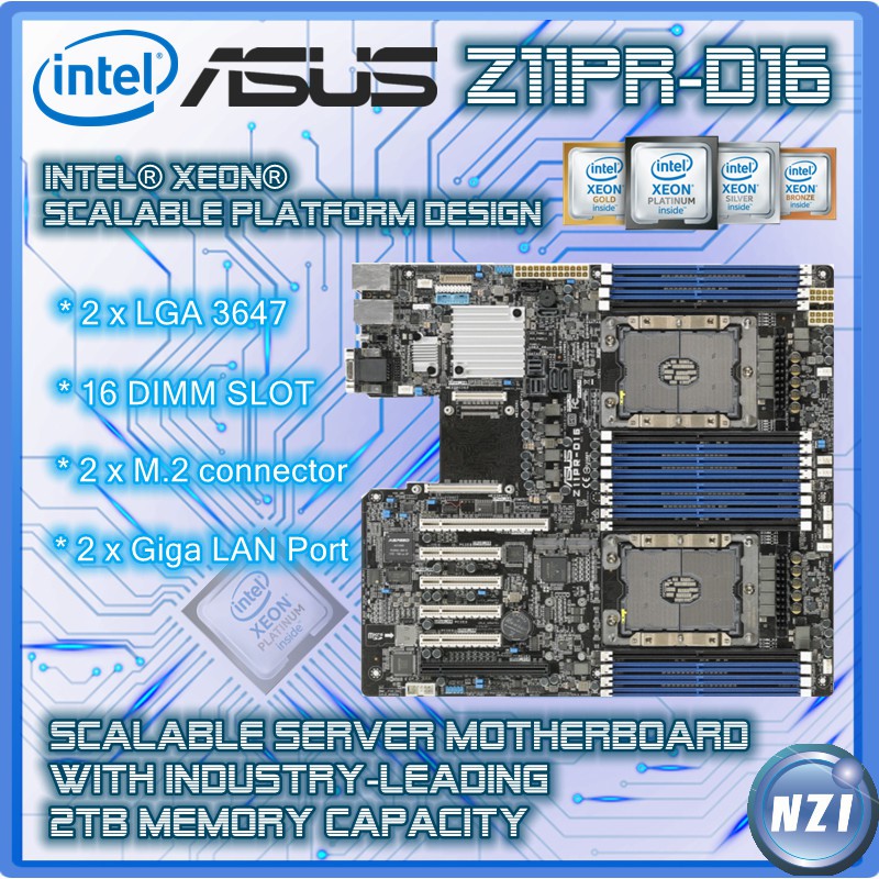 Asus Dual Lga 3647 Motherboard Asus Server Board Z11PR-D16
