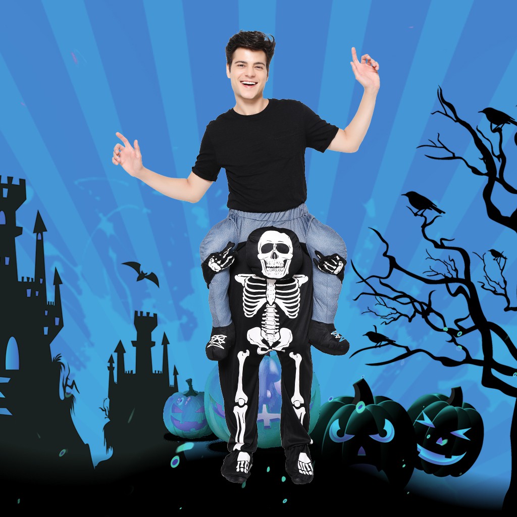 Crazy Party Halloween Skeleton Zombie Costume Creative Three ...