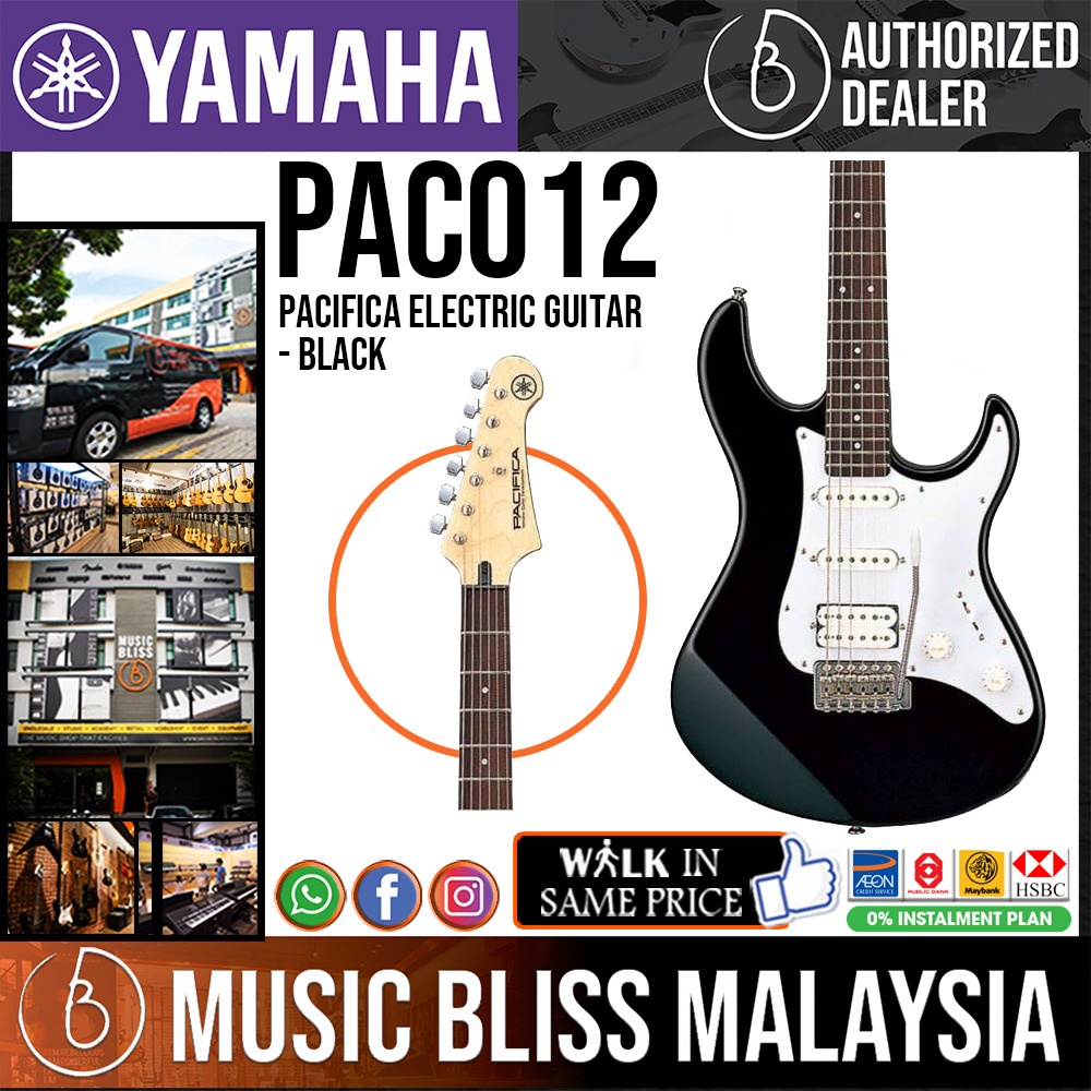Yamaha PAC012 HSS Pacifica Electric Guitar - Black / White / Red ...