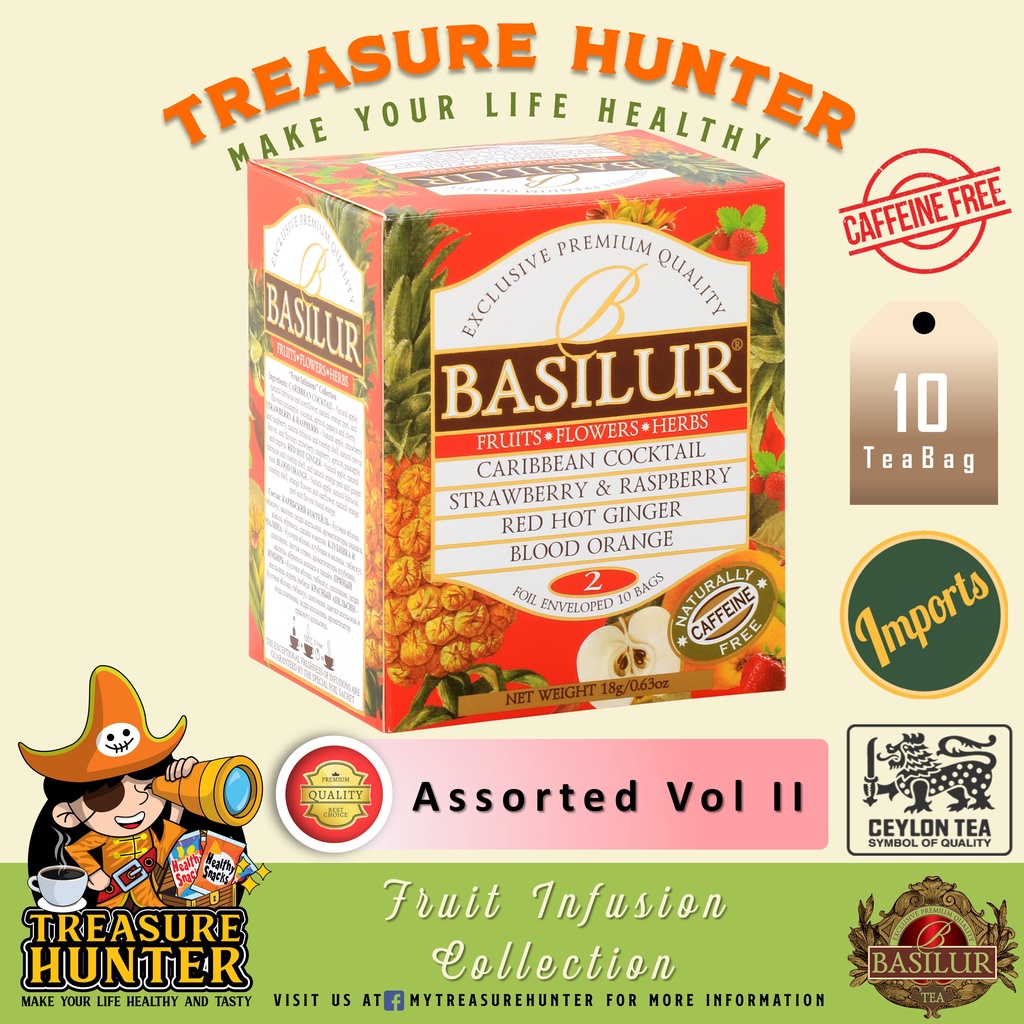 Basilur Vol 2 Assortment of 4 Fruit Infusions 10E TeaBags | Shopee Malaysia