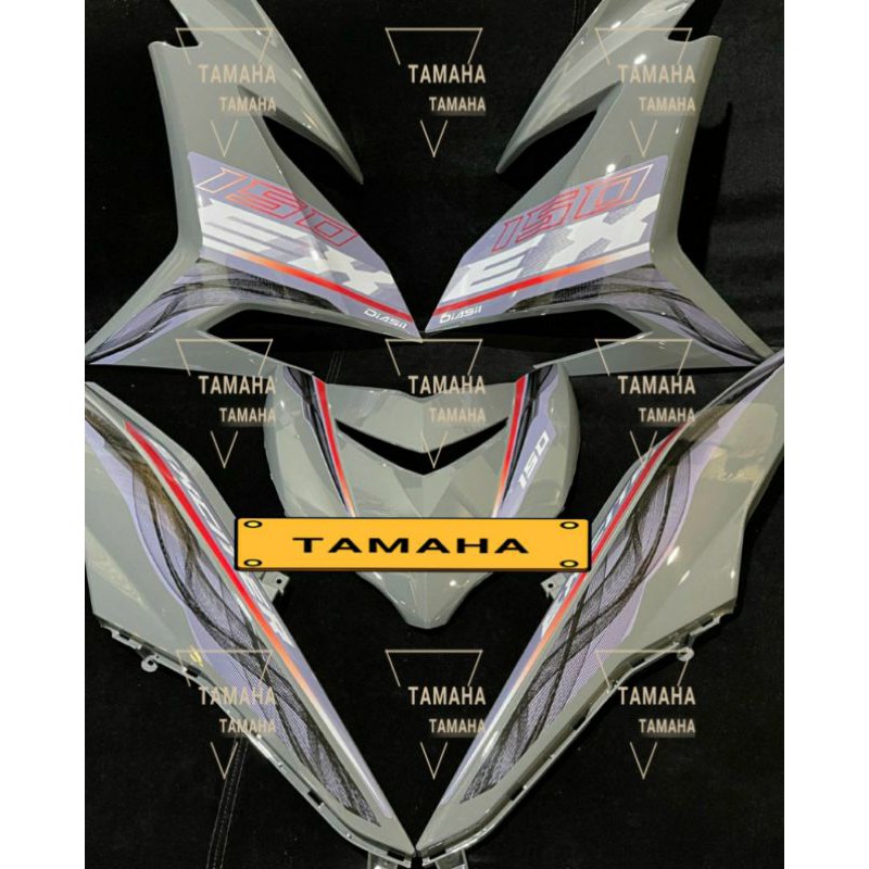 YAMAHA Y15 Y15zr v1 v2 Nardo grey Exciter 18th Cover set Free Emblem(×4 ...