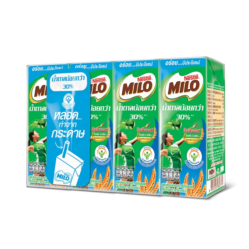 [1 Pack] Milo Malt Drink Uht Low Sugar Formula (170 Ml. x 4 Boxes ...