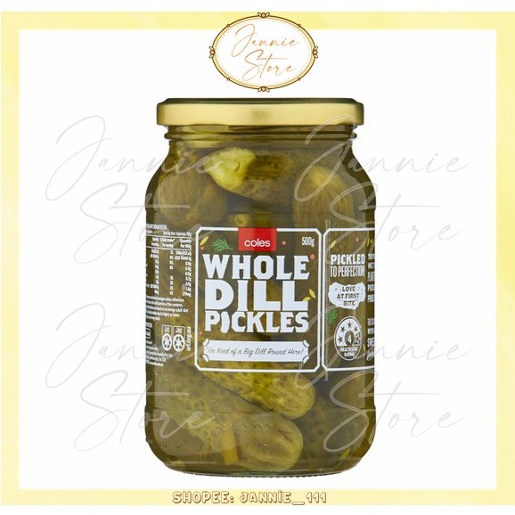 Coles Whole Dill Pickles Gherkins/Bread Butter Sliced Pickles/Special