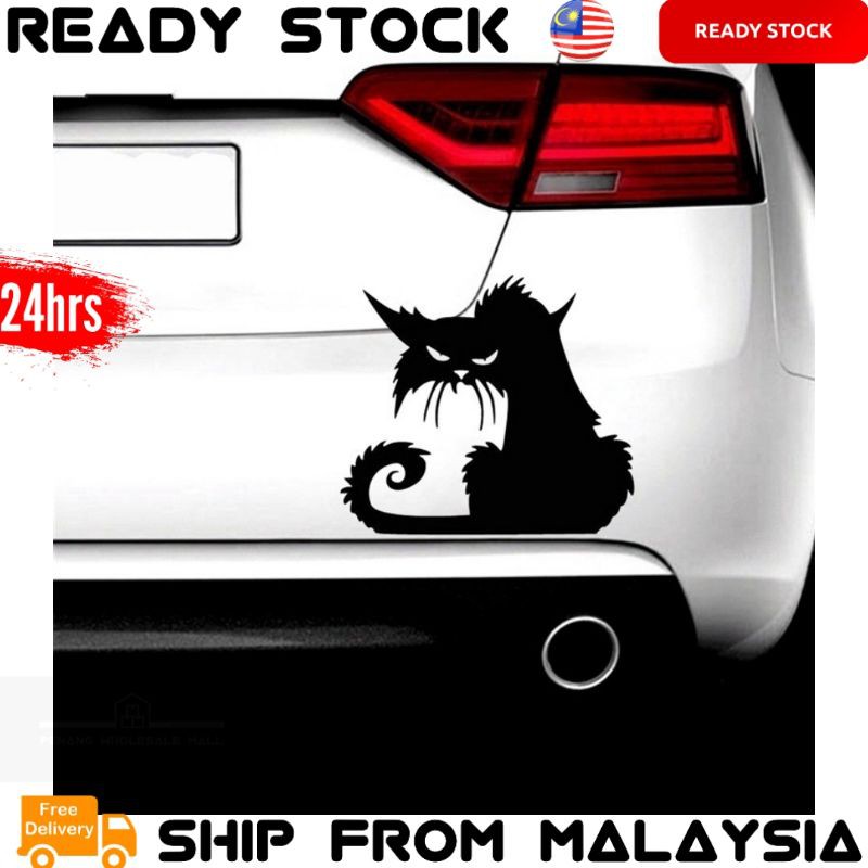 1pcs Sticker Halloween Terror Cat Shop Window Wall Stickers Home Decor ...