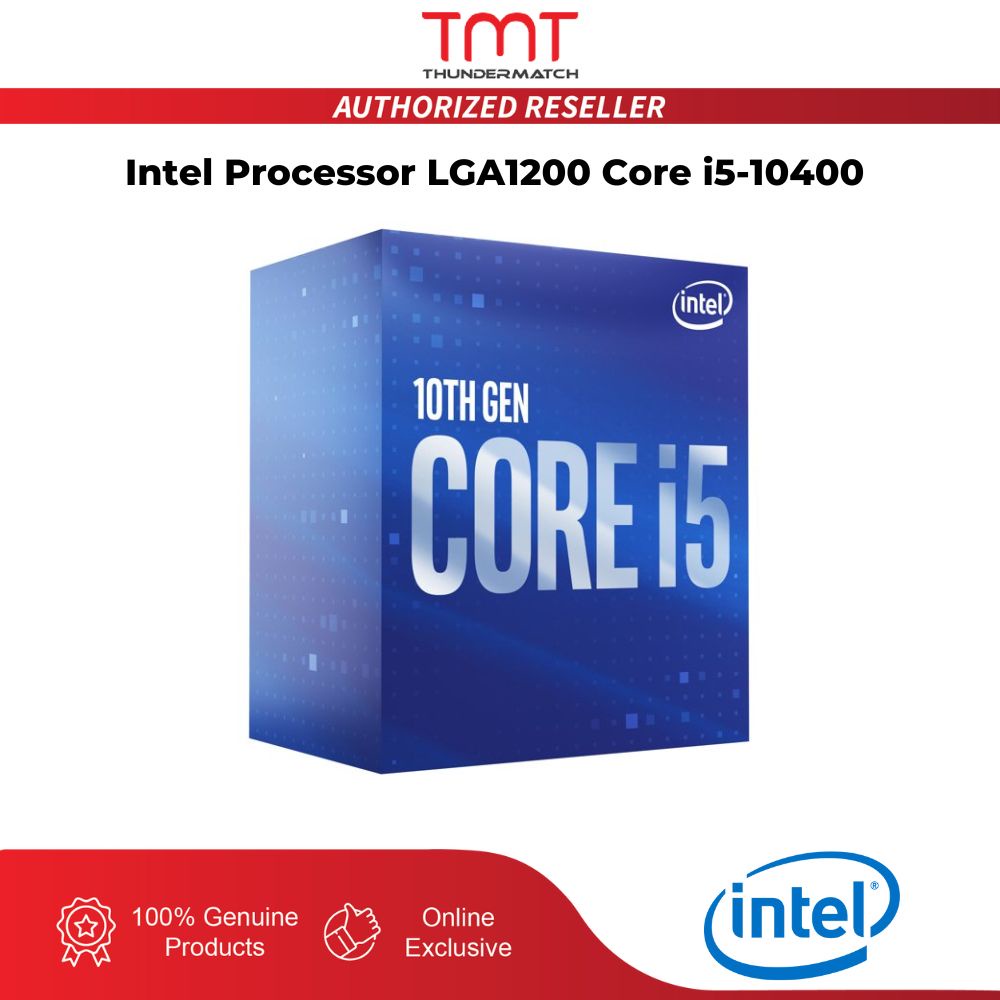 TMT Intel Processor LGA1200 Core i5-10400 2.9~4.3GHz, 12MB Cache, 6-Cores  12-Threads, Intel UHD Graphics 630