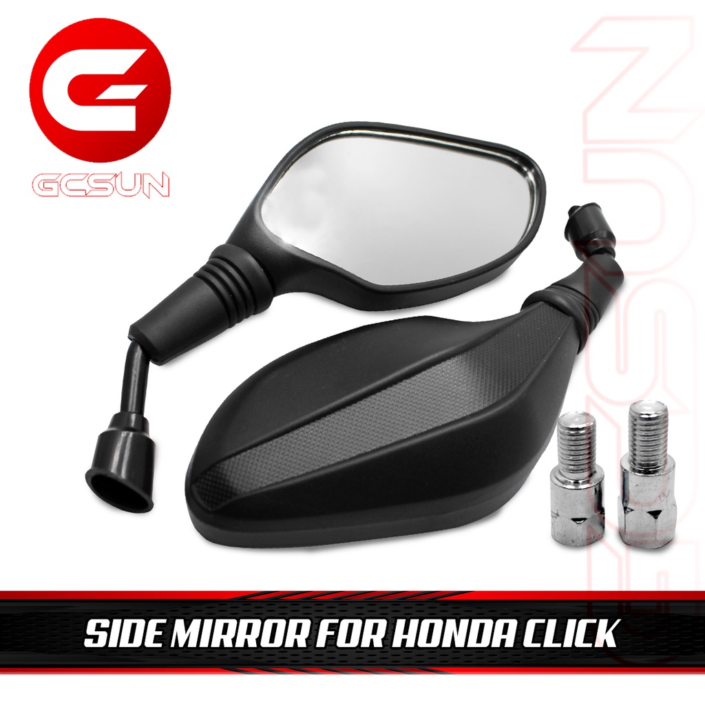 (0409)HONDA CLICK SIDE MIRROR SHORT STEM CLEAR LENS - GCSUN | Shopee ...
