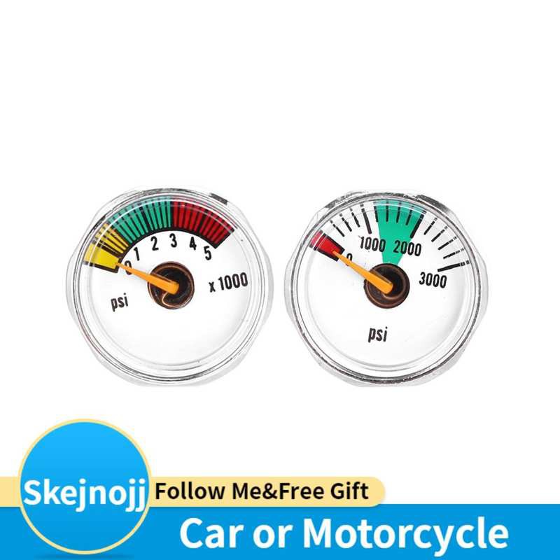 Skej 3000/5000PSI Mini Paintball Air CO2 Tank Pressure Gauge 1/8NPT Threads Manometer Shopee
