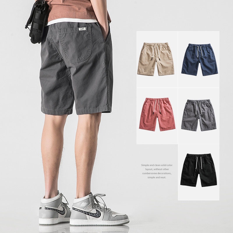 Seluar Pendek Lelaki Men Shorts Korean Half Pants with Back Pocket ...