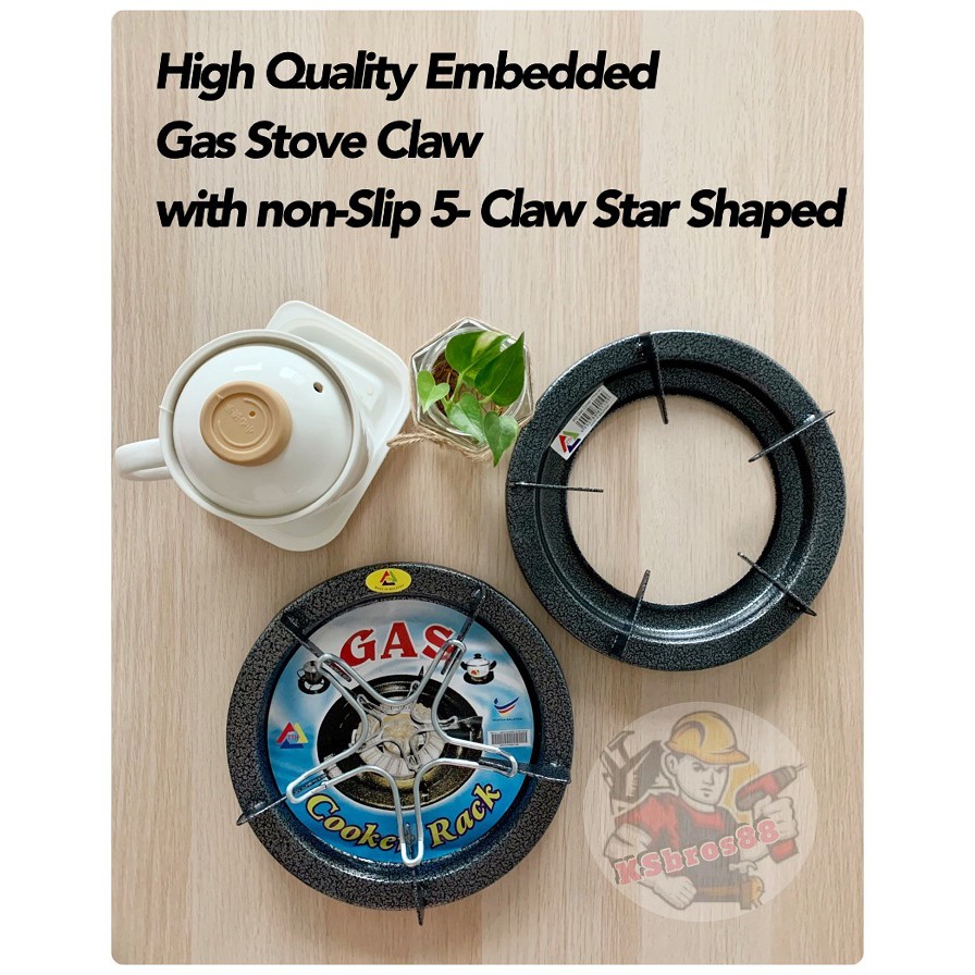 HIGH QUALITY EMBEDDED GAS STOVE/CLAW/RACK WITH NON- SLIP 5 CLAW STAR ...