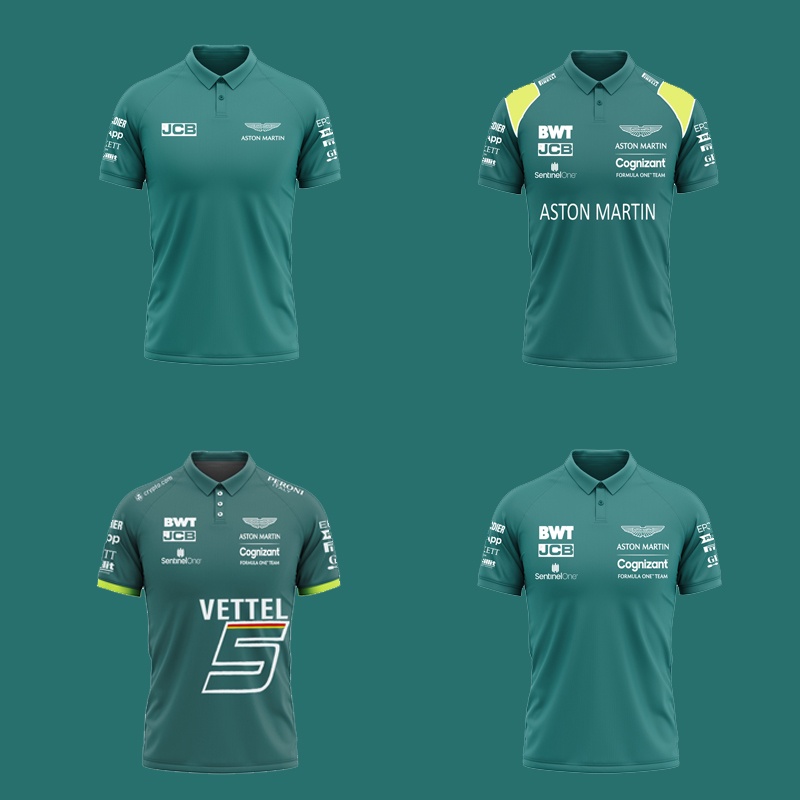 2022 Summer New Formula One POLO Shirt Aston Martin Cognizant F1 Team T