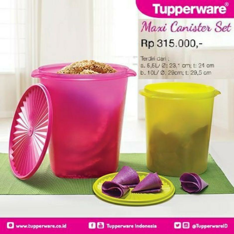 Tupperware Maxi Canister - Cracker Container - Snack Container 