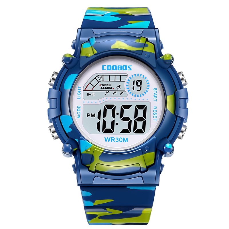 Multiple Alarms Reminder Sports Kids Wristwatch Waterproof Boys Girls Digital Watches