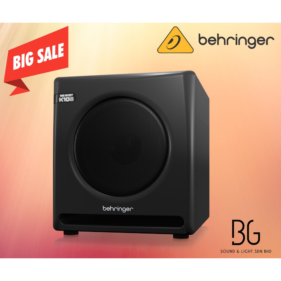 BEHRINGER K10S Audiophile 10" Studio Subwoofer with High Excursion ...