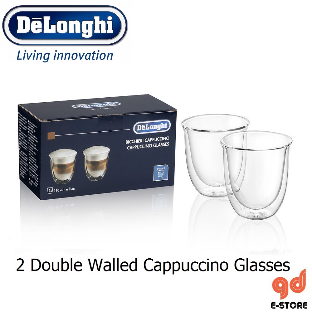 Delonghi double best sale wall coffee glasses