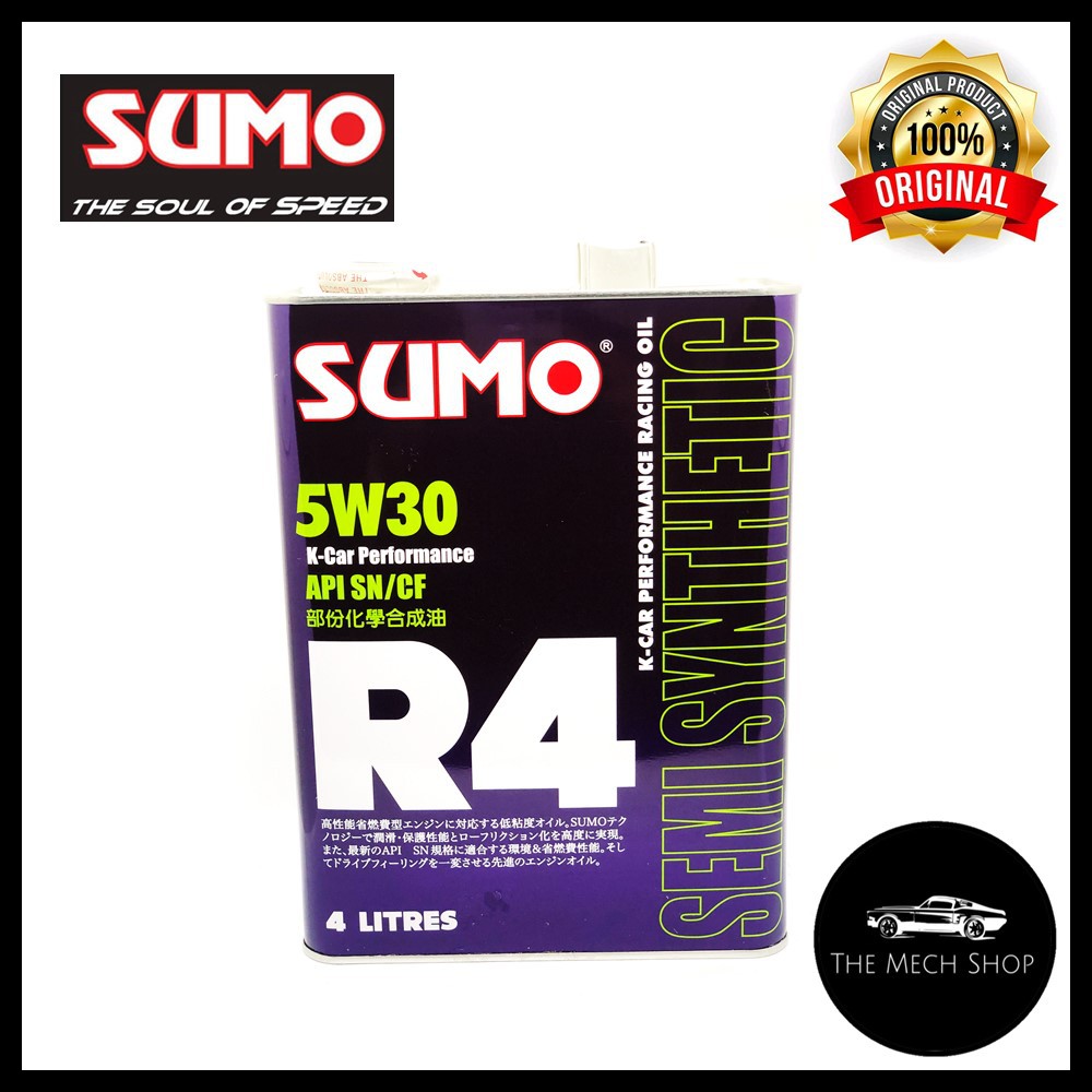 Sumo R4 Performance Racing Semi Synthetic 5W30 Engine Oil 5w-30 (4 ...
