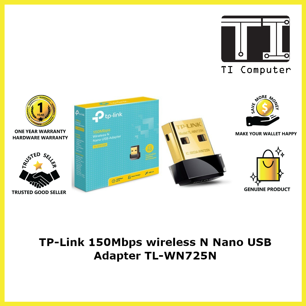 TP-Link 150Mbps wireless N Nano USB Adapter TL-WN725N | Shopee Malaysia
